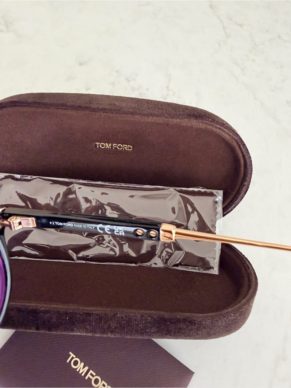 Tom Ford Nicholai Sunglasses - Black Frame with Gold Detail.